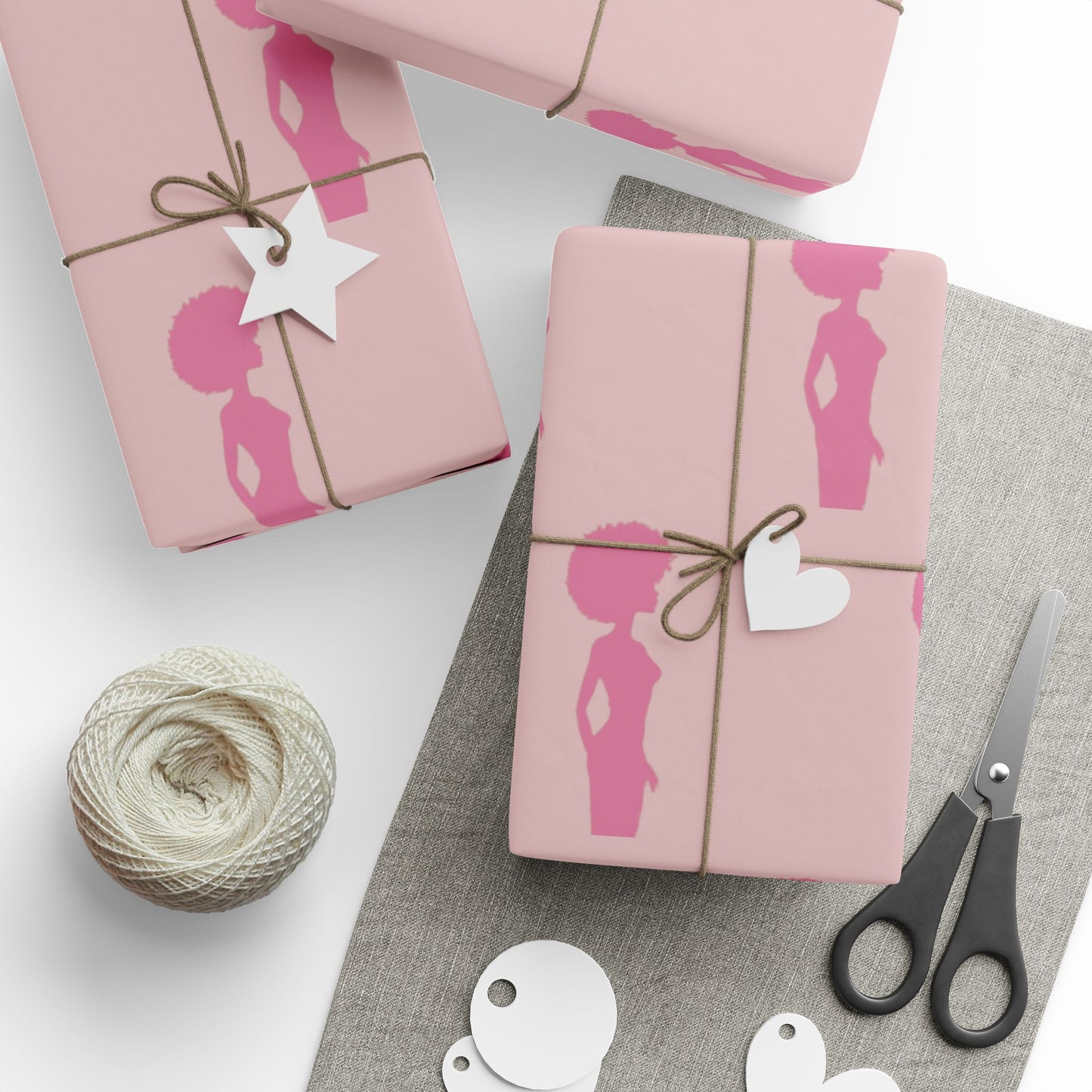 Afro Barbie Themed Wrapping Paper, Cute Gift Wrap for CHristmas, Birthdays, Baby Showers, Holidays, Parties, Arts and Crafts, Decorative Gift Wrap