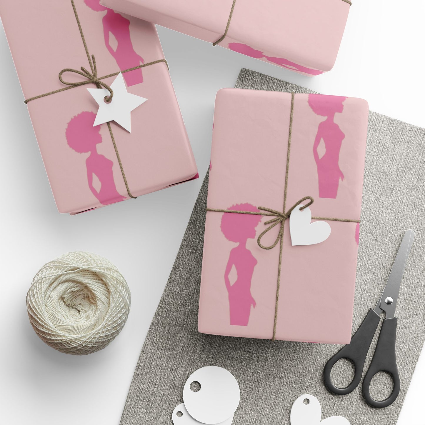 Afro Barbie Themed Wrapping Paper, Cute Gift Wrap for CHristmas, Birthdays, Baby Showers, Holidays, Parties, Arts and Crafts, Decorative Gift Wrap